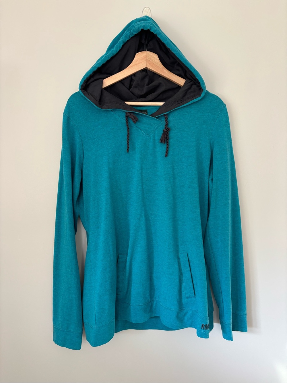 Roots Lightweight Teal Hoodie | Size XL